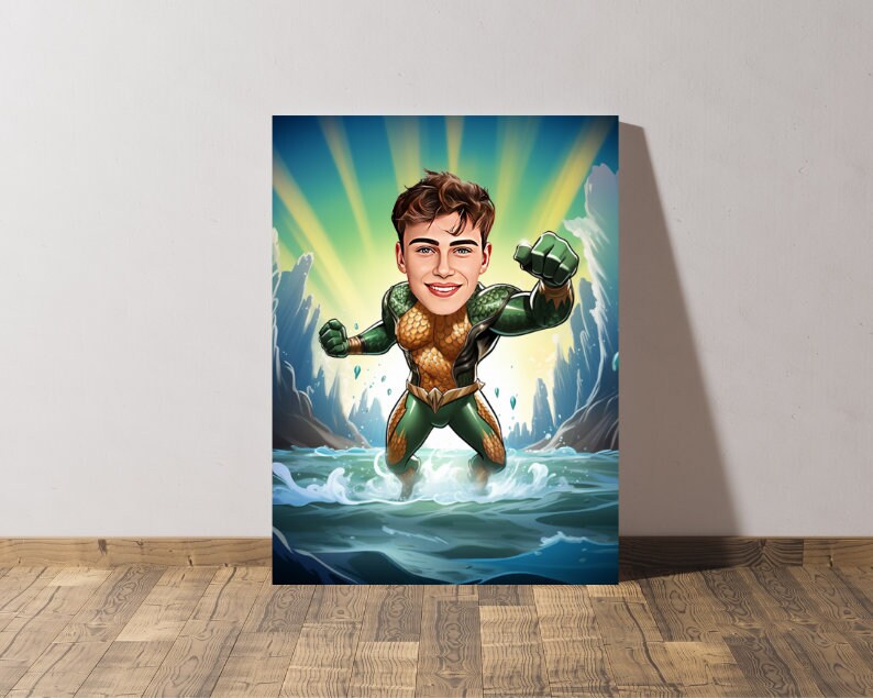 Personalised Aquaman Caricature