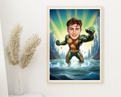 Personalised Aquaman Caricature