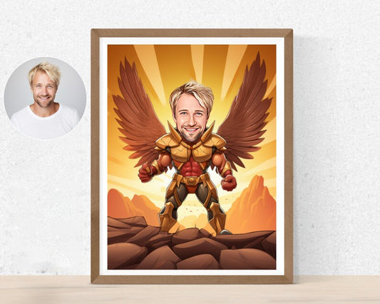 Personalised Hawkman Caricature