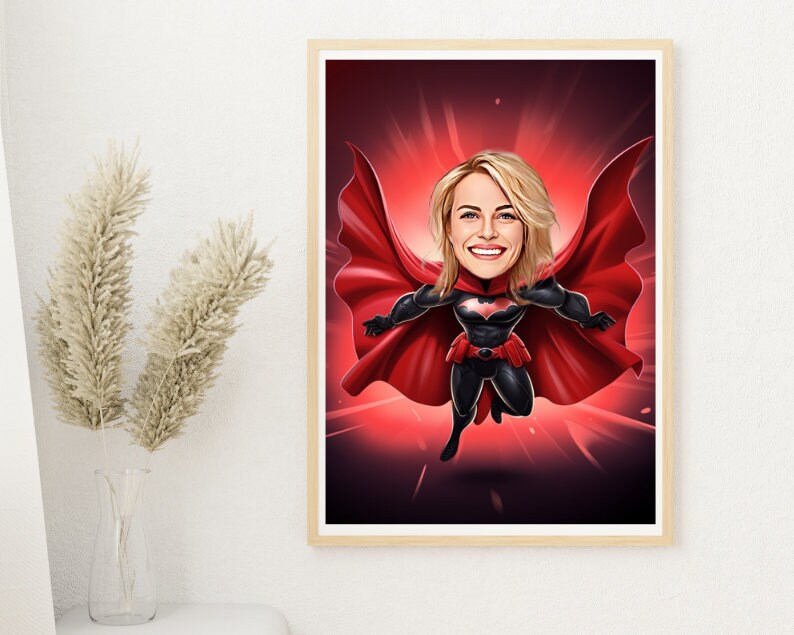 Personalised Batwoman Caricature