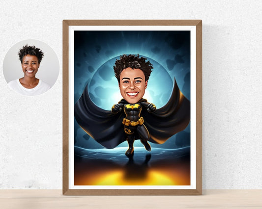 Personalised Batgirl Caricature