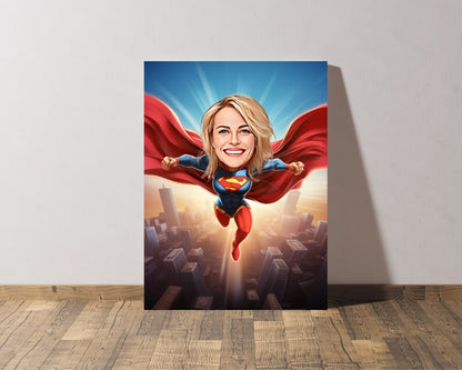 Personalised Superwoman Caricature