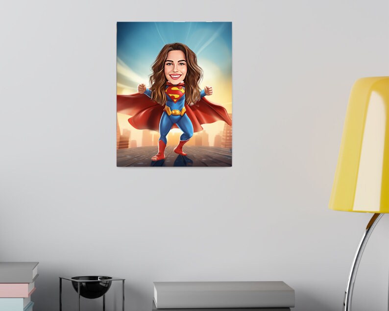 Personalised Superwoman Caricature