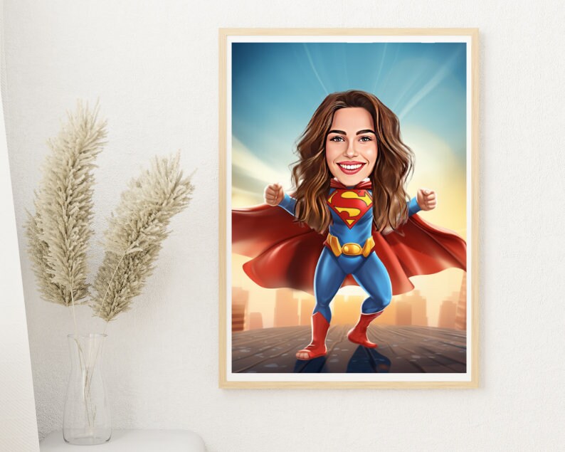 Personalised Superwoman Caricature