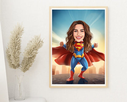 Personalised Superwoman Caricature