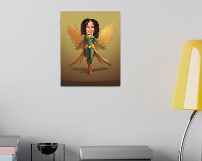 Personalised Hawkgirl Caricature