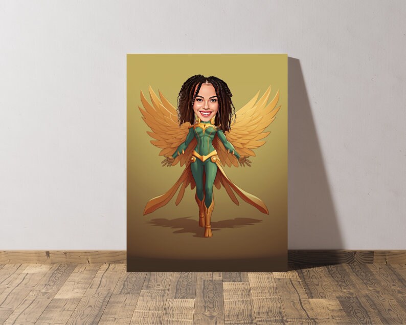 Personalised Hawkgirl Caricature