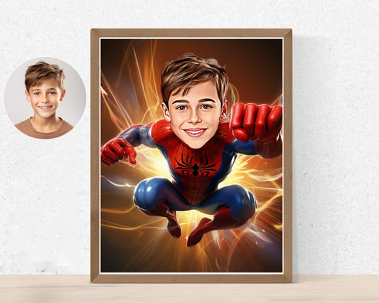 Personalised Spiderman Caricature