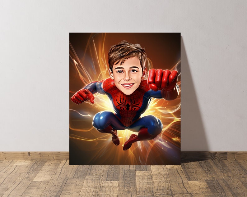 Personalised Spiderman Caricature