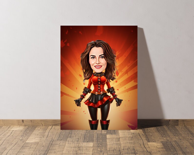 Personalised Harley Quinn Caricature
