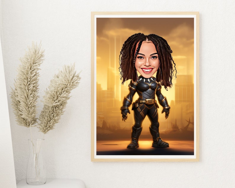 Personalised Black Panther Caricature