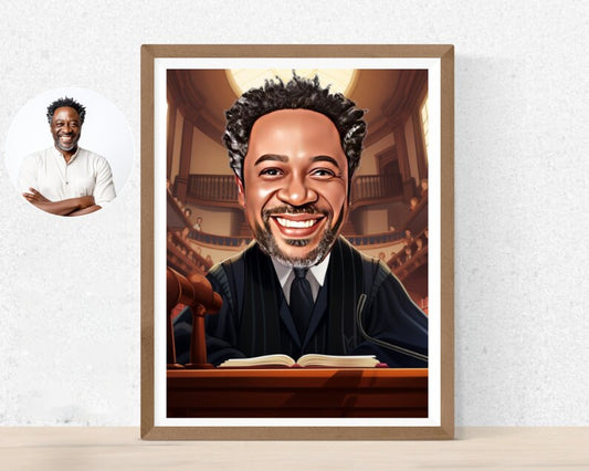 Personalised Lawyer Caricature