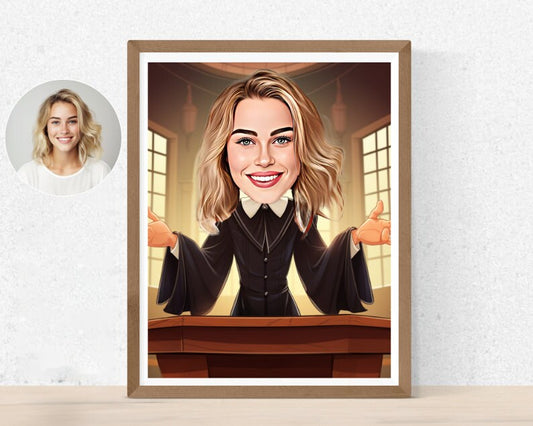 Personalised Lawyer Caricature