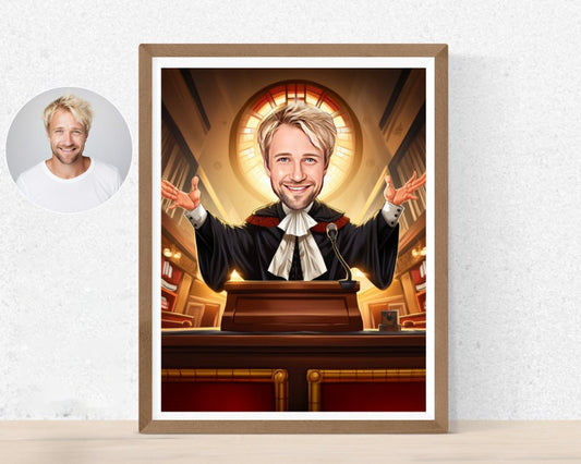 Personalised Lawyer Caricature