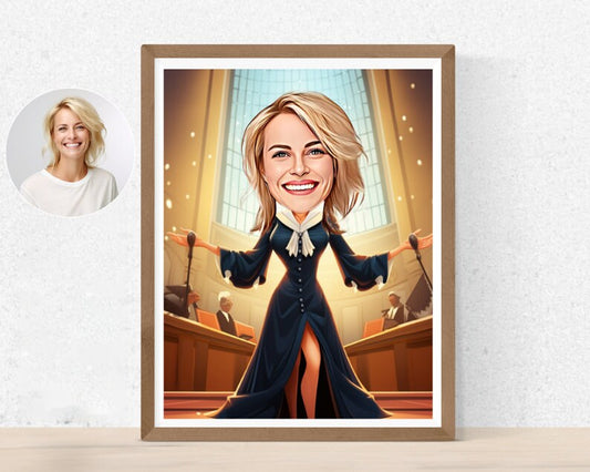 Personalised Lawyer Caricature