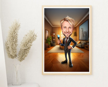 Personalised Realtor Caricature