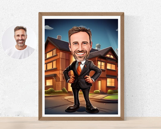 Personalised Realtor Caricature