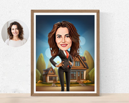 Personalised Realtor Caricature