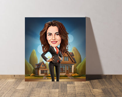 Personalised Realtor Caricature