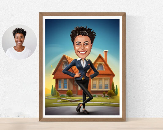 Personalised Realtor Caricature