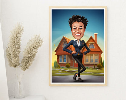 Personalised Realtor Caricature