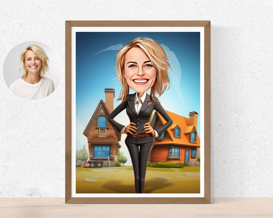 Personalised Realtor Caricature