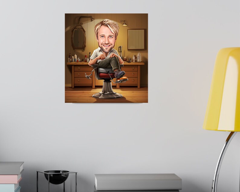 Personalised Hairdresser Caricature