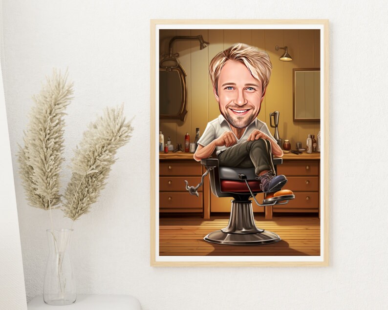 Personalised Hairdresser Caricature