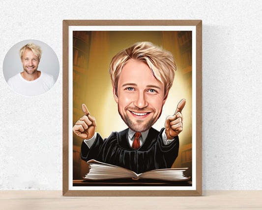 Personalised Lawyer Caricature