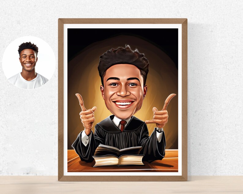 Personalised Lawyer Caricature
