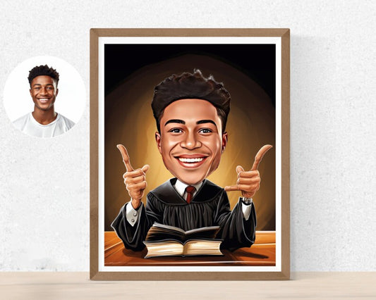 Personalised Lawyer Caricature