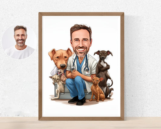 Personalised Vet Caricature