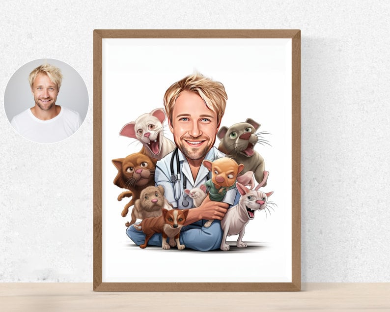 Personalised Vet Caricature