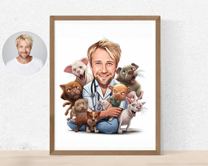 Personalised Vet Caricature