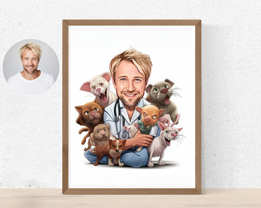 Personalised Vet Caricature