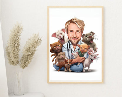 Personalised Vet Caricature