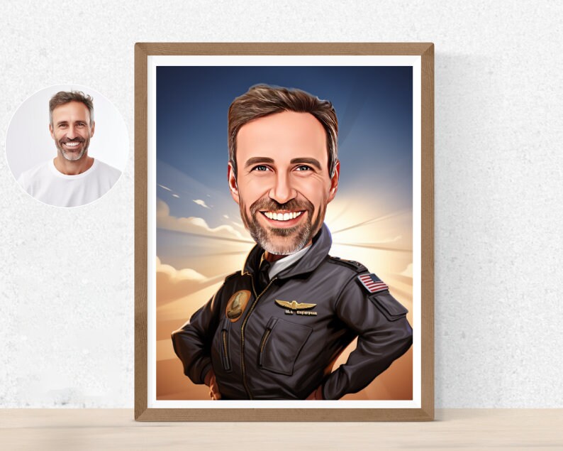 Personalised Pilot Caricature