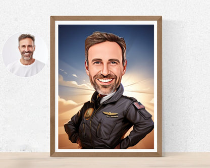 Personalised Pilot Caricature