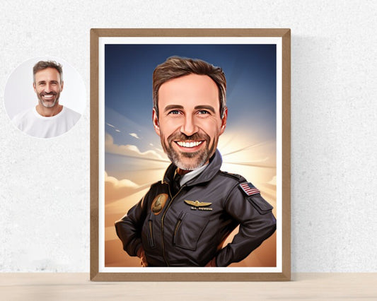 Personalised Pilot Caricature