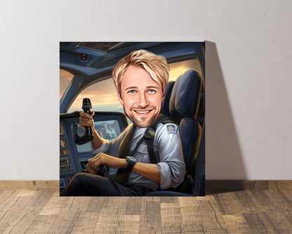 Personalised Pilot Caricature