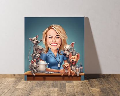 Personalised Vet Caricature