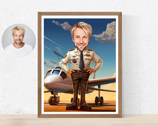 Personalised Pilot Caricature