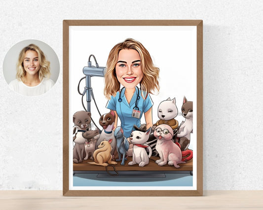 Personalised Vet Caricature