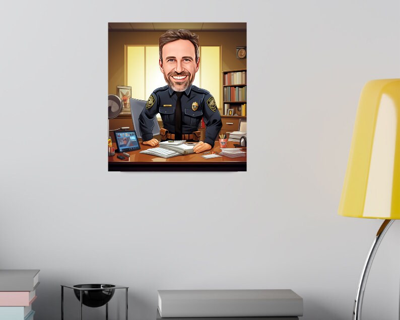 Personalised Police Officer Caricature