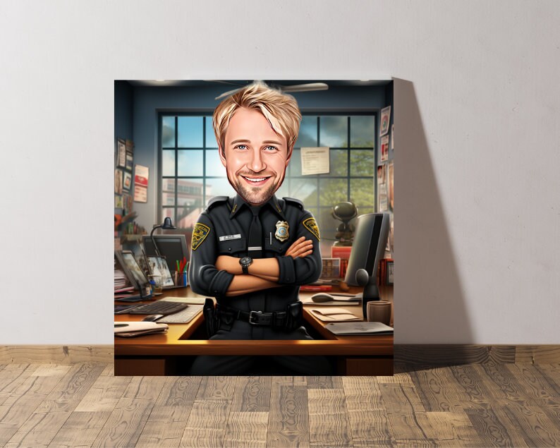 Personalised Police Officer Caricature