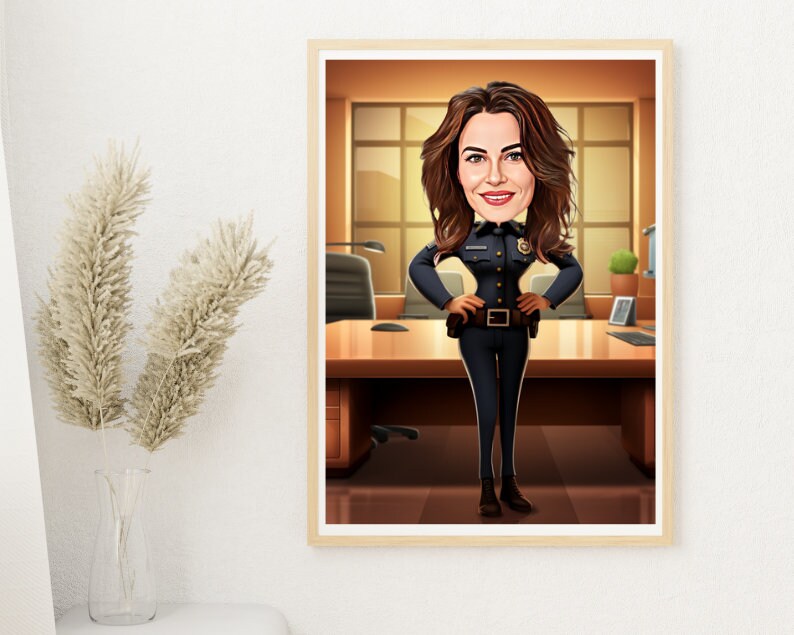 Personalised Police Officer Caricature