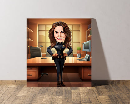 Personalised Police Officer Caricature