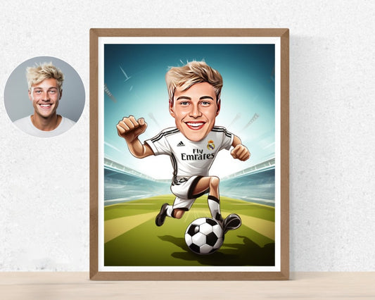 Personalised Madrid Caricature