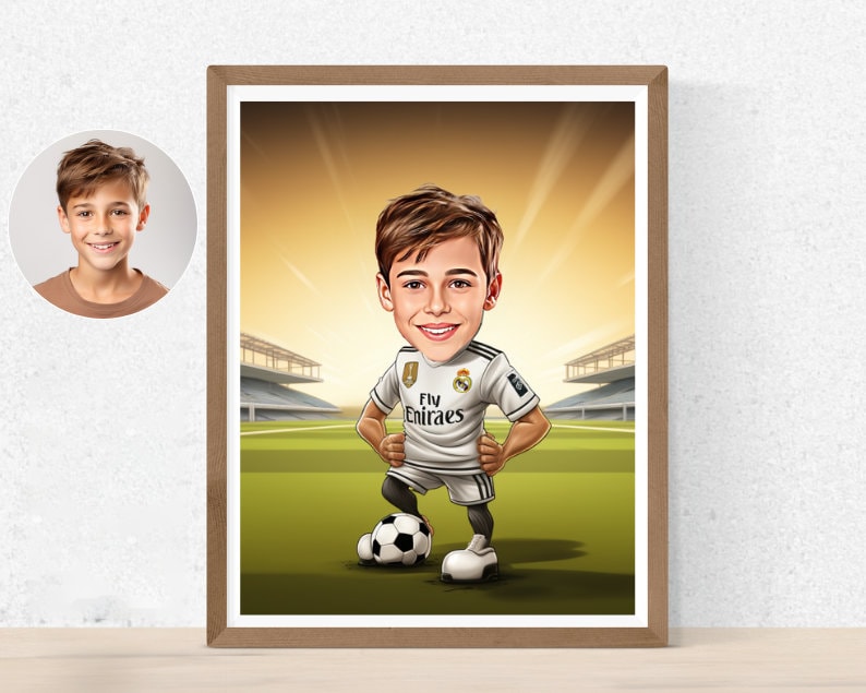 Personalised Real Madrid Caricature