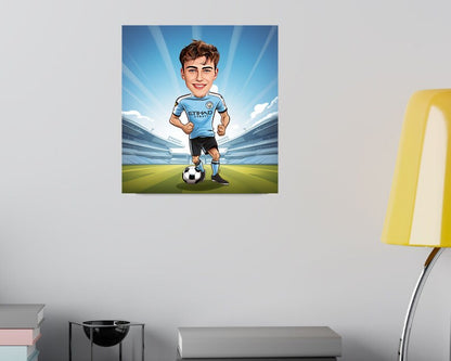Personalised Man City Caricature